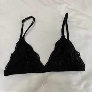 Black lace bra